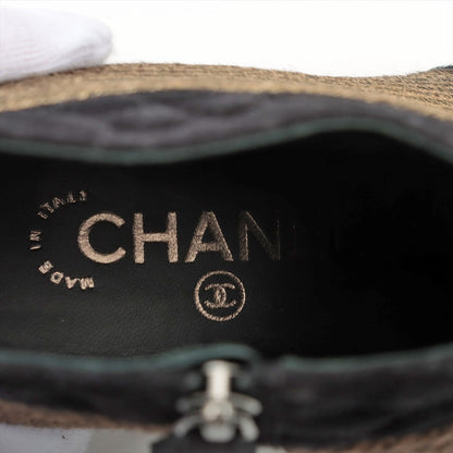 Chanel Coco Shoes 35C  Black X Brown G31040