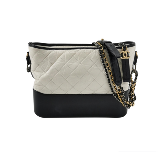 Preloved Chanel Gabrielle medium 27cm  black & white 250220781072672