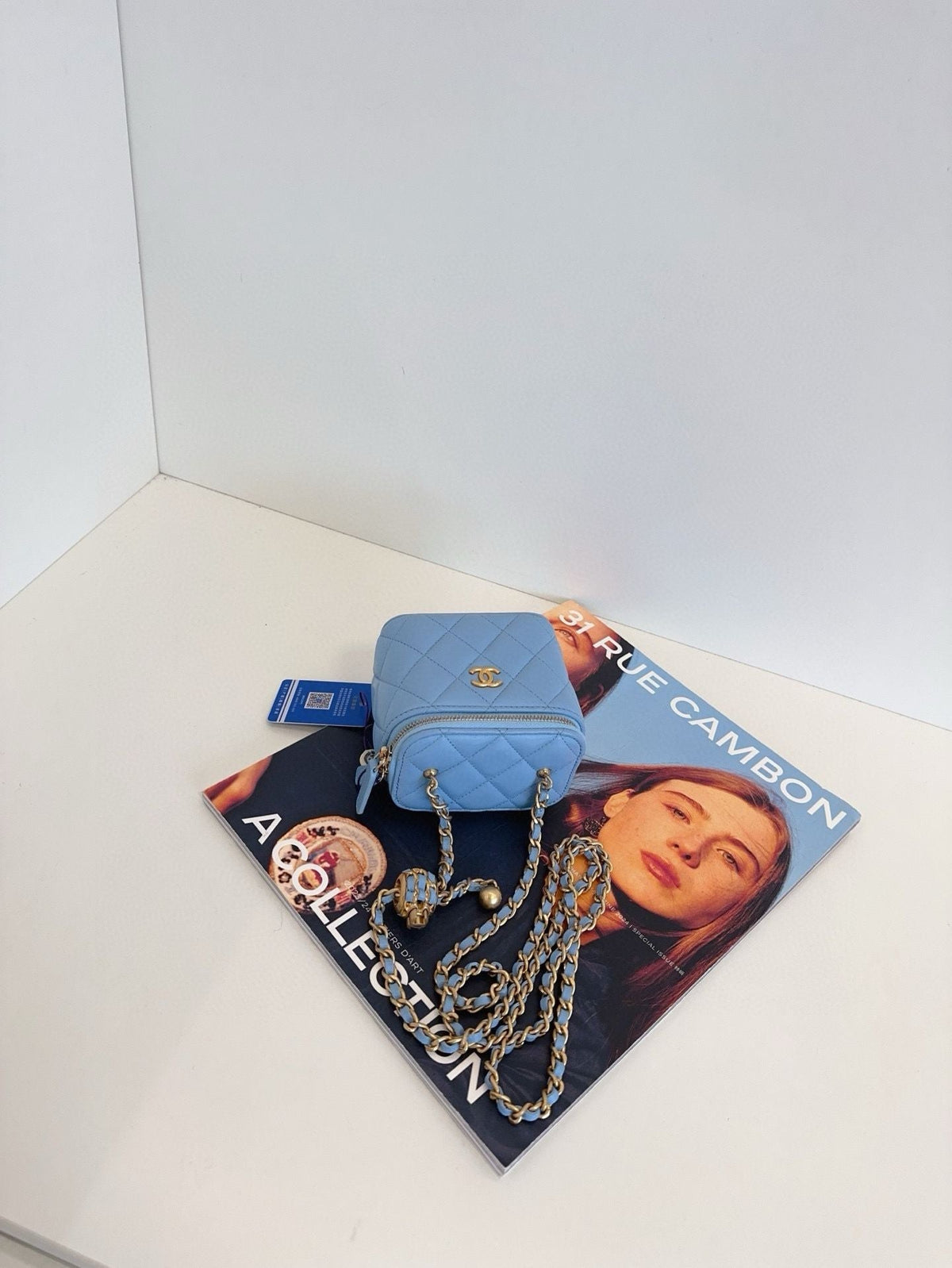 Chanel vanity case bag **.cm blue