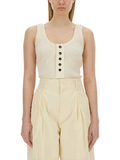 Luxury Bottega Veneta 24 ss Raise PLACKET Tank Top 779198 V3Z60 9028 B0111077103