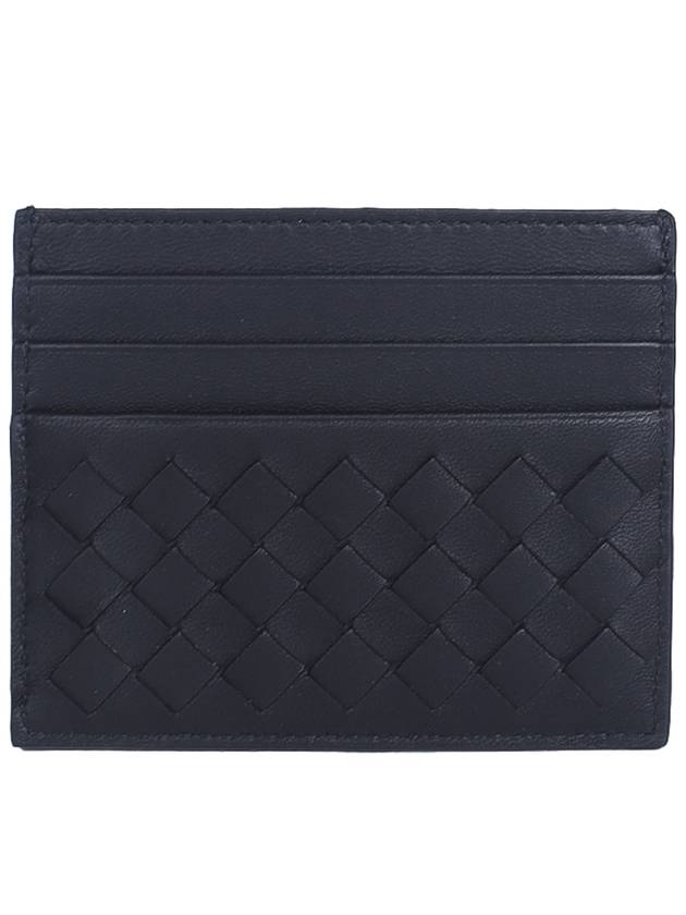 Luxury Bottega Veneta Men's Intrecciato Card Wallet Black