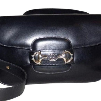 Vintage Gucci 1955 Horsebit black leather purse!