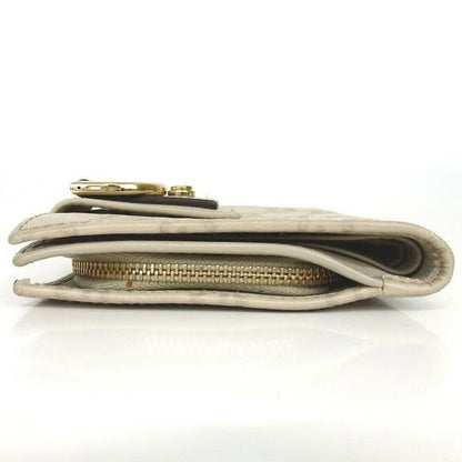 Gucci White G Print Abbey D Ring Wallet