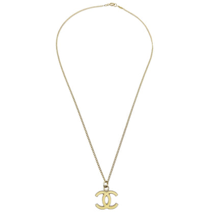 Chanel CC Chain Necklace Pendant Gold 04V