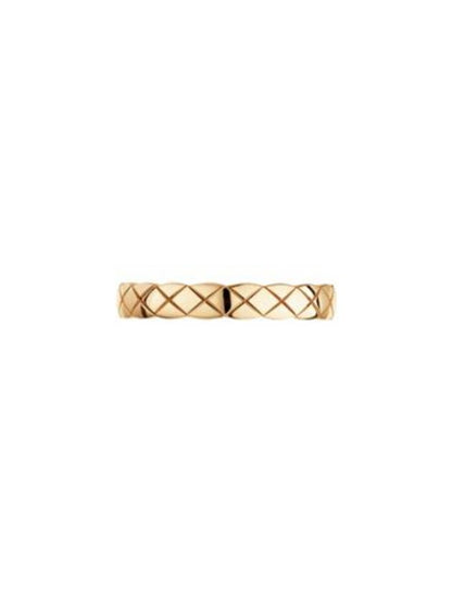 Coco Crush Quilted Motif Mini Ring Gold Chanel