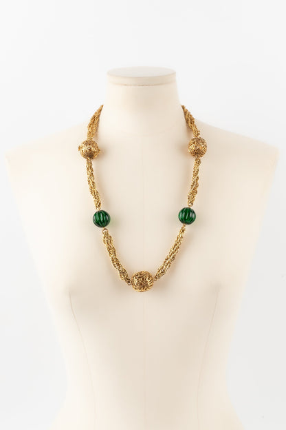Collier doré Chanel 1984