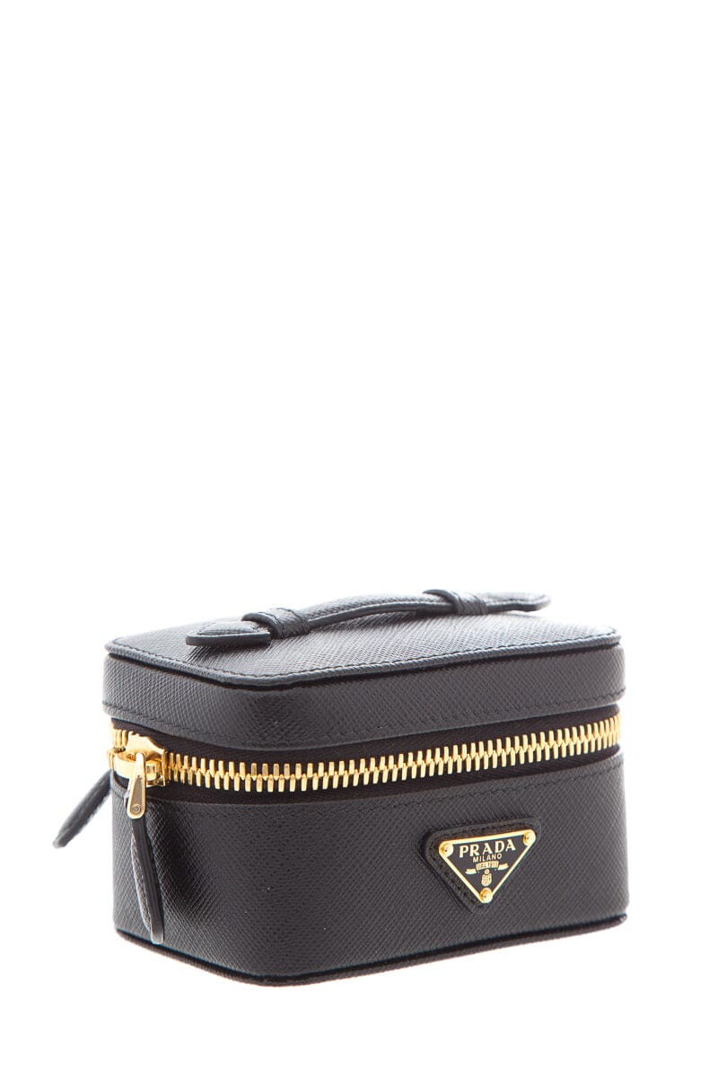 Prada Black Saffiano Leather Beauty Case