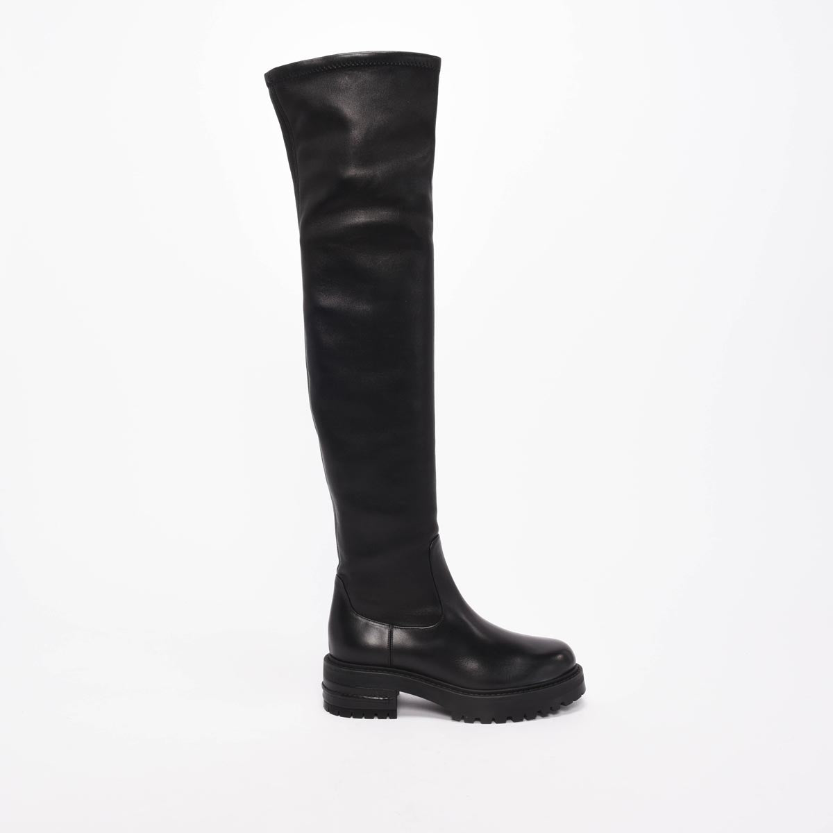 Dior Black Stretch Lambskin D-Fight Over-the-Knee Boots 36.5