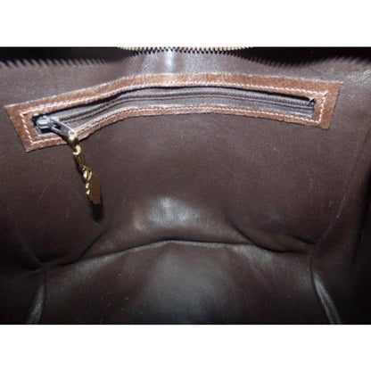Gucci Vintage Satchelsdesigner Purses Shades Of Brown With Large G Logo Print Leathercoated Canvas S