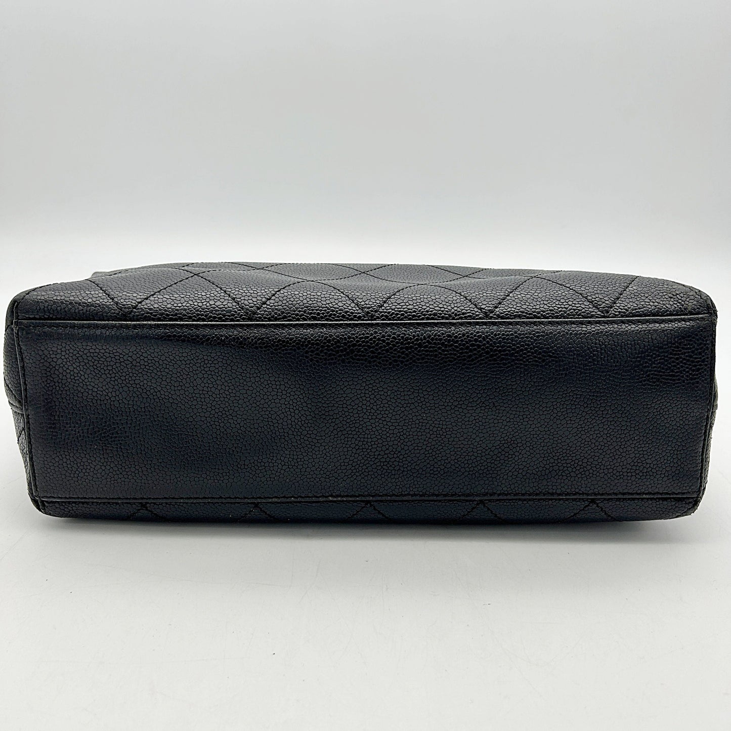 CHANEL Lambskin Quilted CC Shopping Tote Black LA