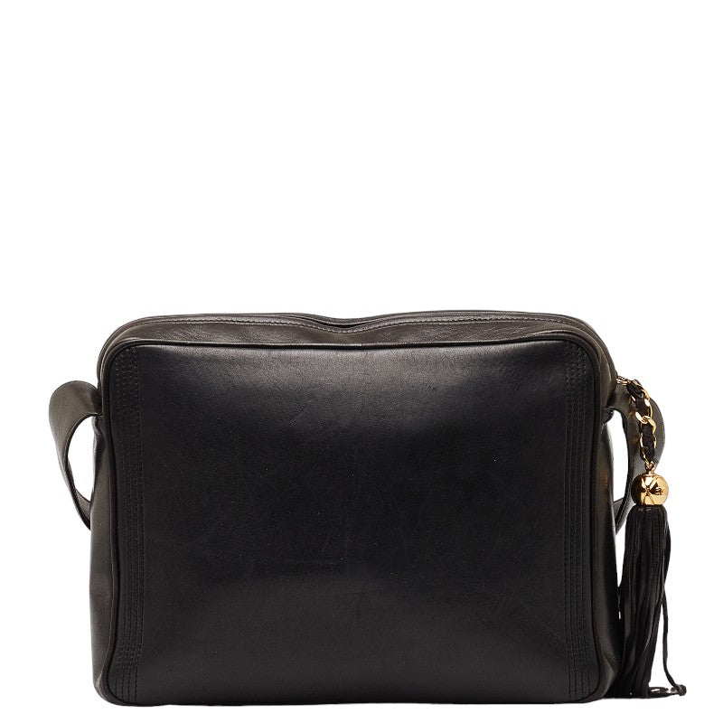 Chanel Coco Fringe One-Shoulder Bag Black Leather  Chanel