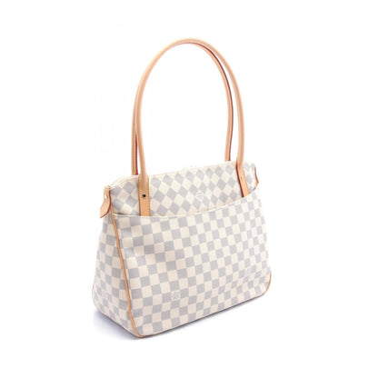 Louis Vuitton  Coated Canvas Damier Azur Pvc Leather Shoulder Bag