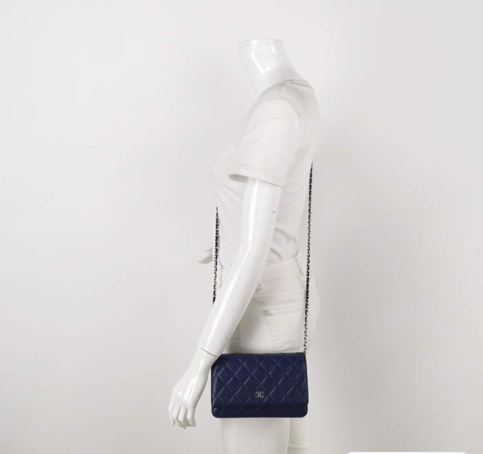 Chanel woc chain bag **cm blue sheepskin