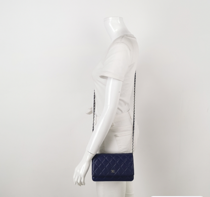 Chanel woc chain bag **cm blue sheepskin