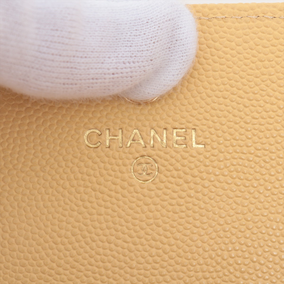 Chanel Matrasse Caviar S Wallet Yellow Gold  Random