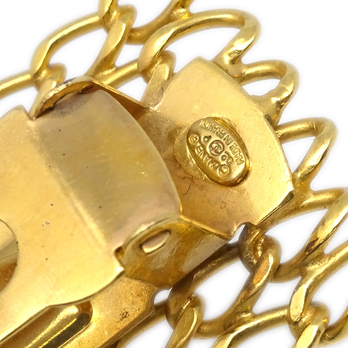 Chanel Hair Clip Hairpin Barrette Gold 02P