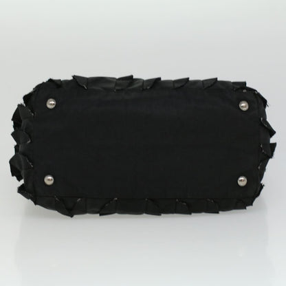 Prada Hand Bag Nylon Black  ac1238