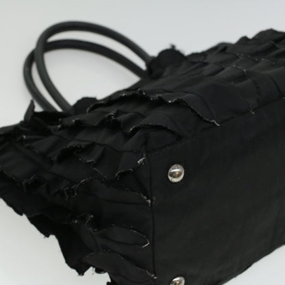 Prada Hand Bag Nylon Black  ac1238