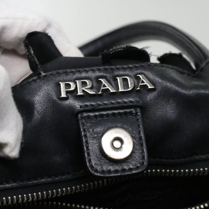 Prada Hand Bag Nylon Black  ac1238