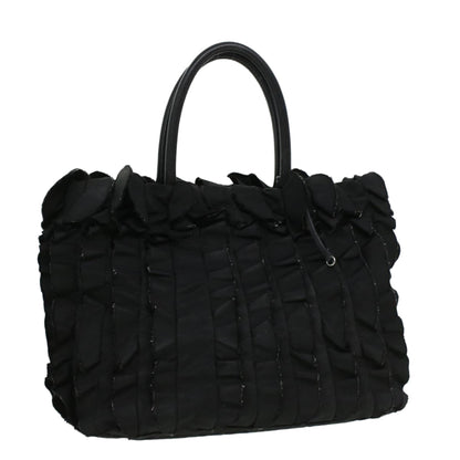 Prada Hand Bag Nylon Black  ac1238