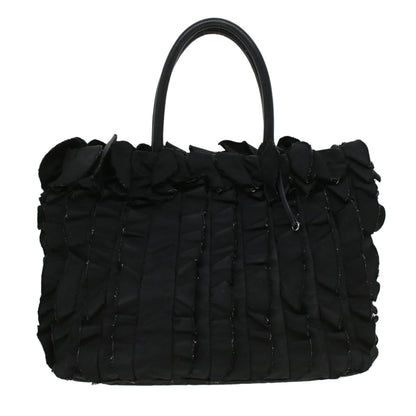 Prada Hand Bag Nylon Black  ac1238