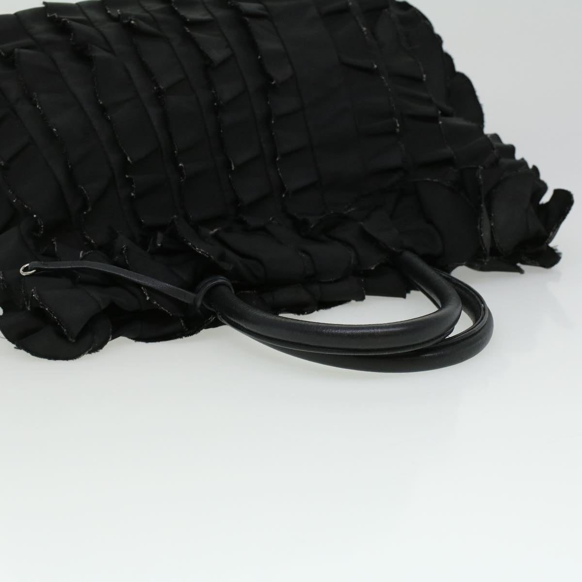 Prada Hand Bag Nylon Black  ac1238