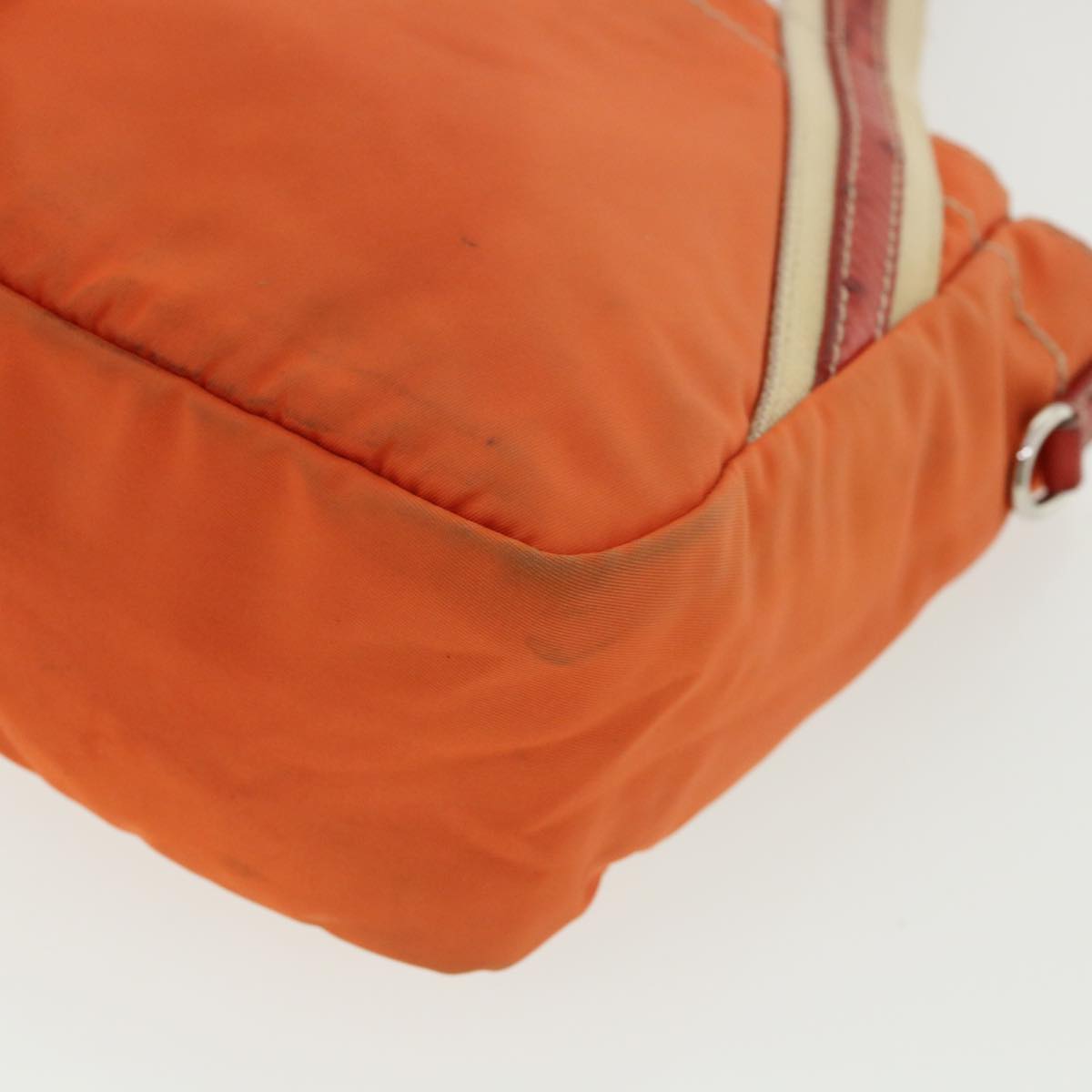 Prada Hand Bag Nylon Orange  ac1296