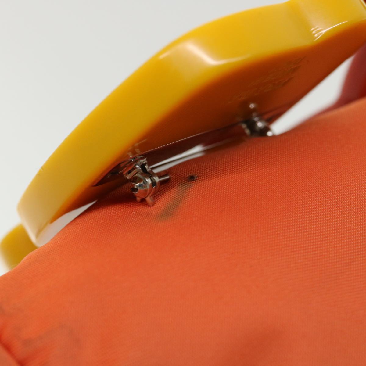 Prada Hand Bag Nylon Orange  ac1296