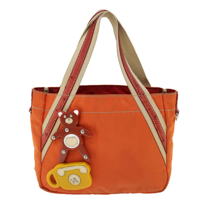 Prada Hand Bag Nylon Orange  ac1296