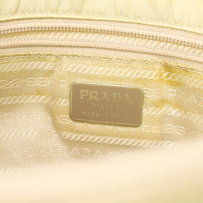 Prada Chain Shoulder Bag Nylon Beige  ac1622