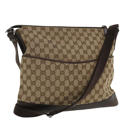 GUCCI GG Canvas Shoulder Bag Canvas Beige Brown 145856  ac1754