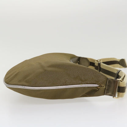 GUCCI Sherry Line Shoulder Bag Canvas Gold  ac1764