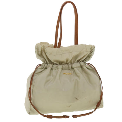 Prada Shoulder Bag Nylon Beige  ac1841