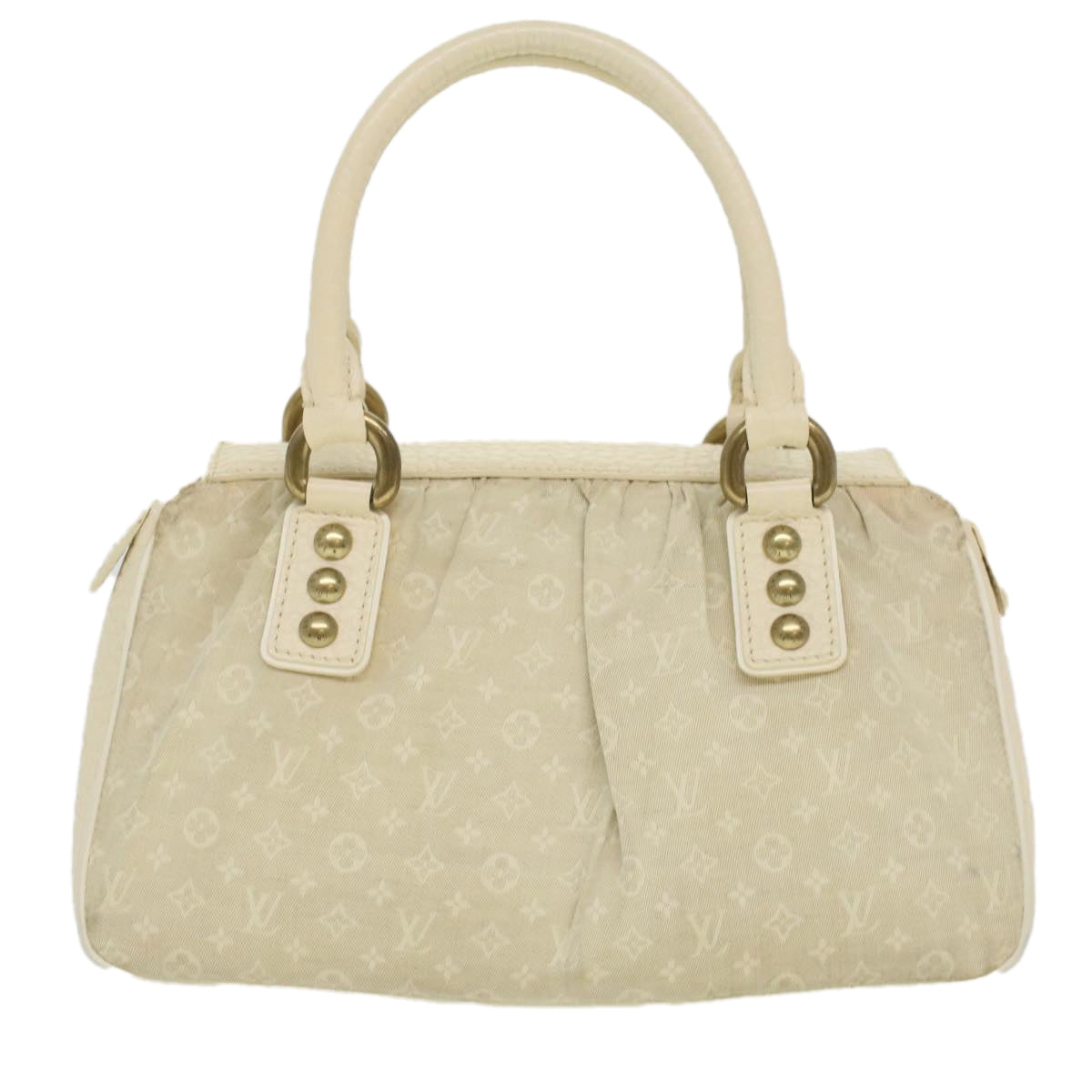 LOUIS VUITTON Monogram Mini Lin Trapeze PM Hand Bag Beige M40059 LV ac1844
