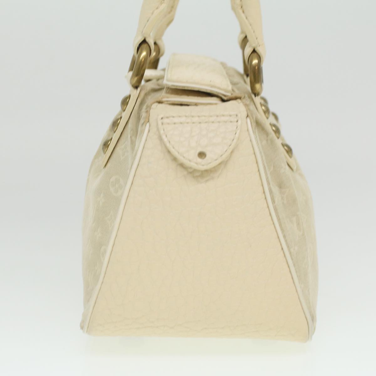 LOUIS VUITTON Monogram Mini Lin Trapeze PM Hand Bag Beige M40059 LV ac1844