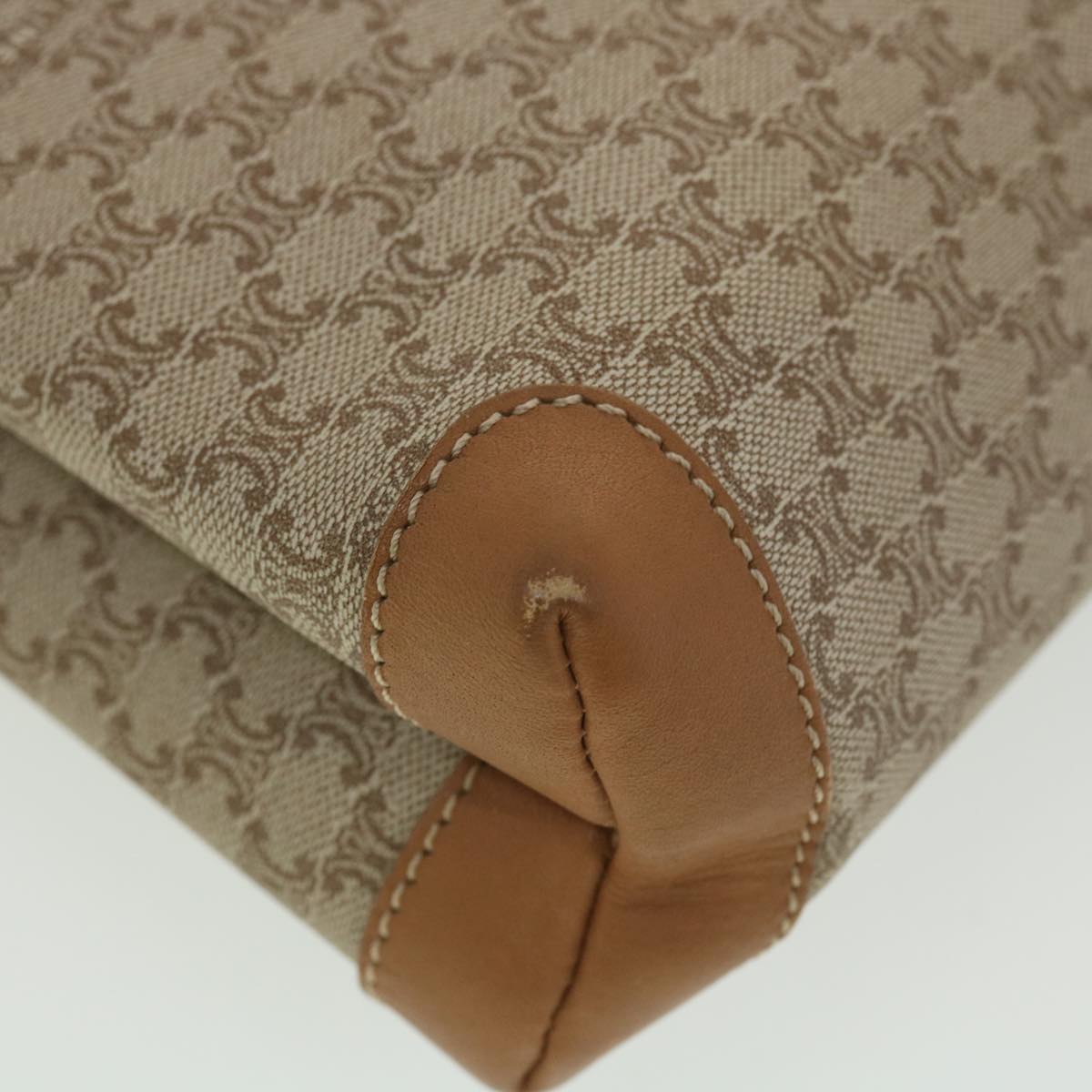 Celine Macadam Canvas Clutch Bag Beige  ac1845