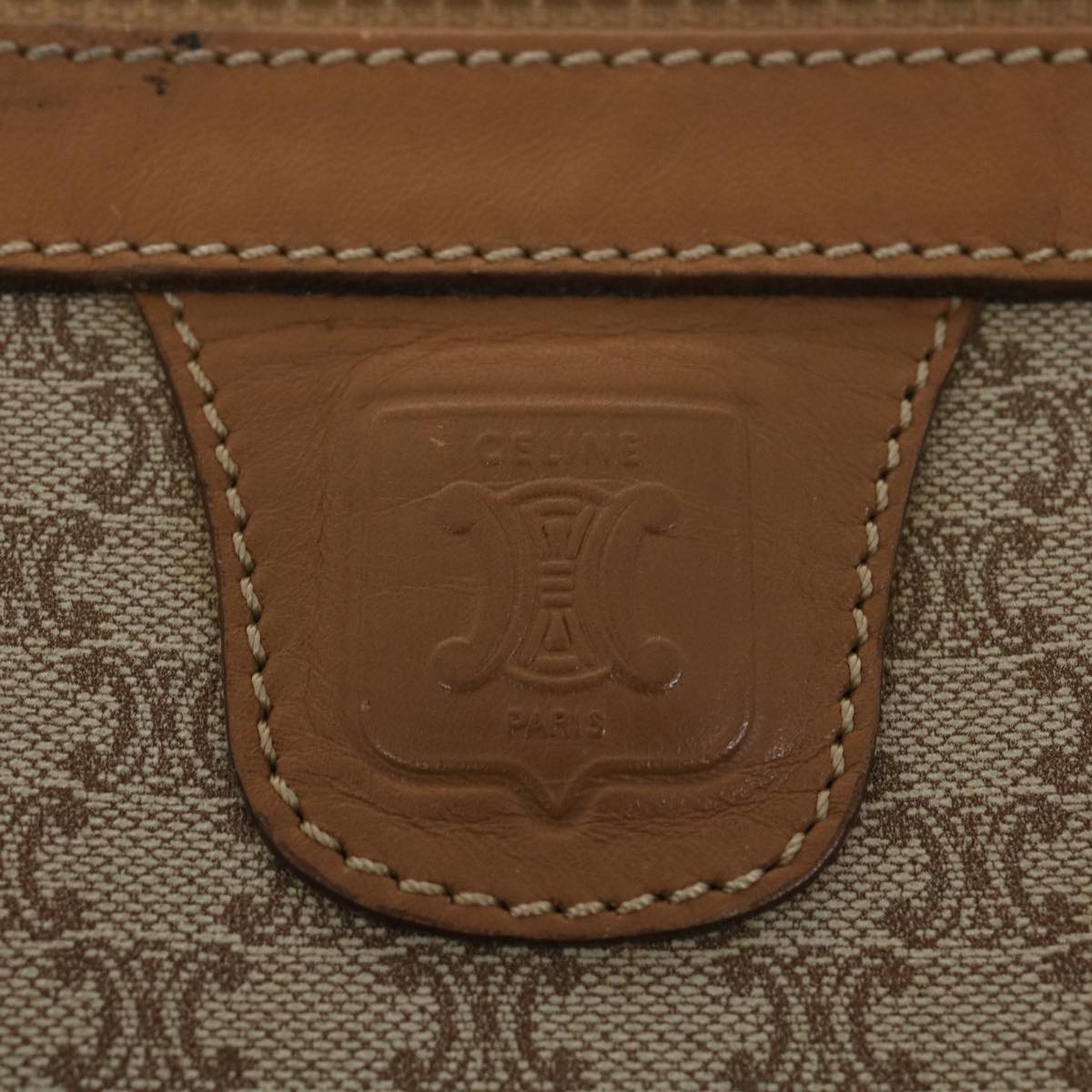 Celine Macadam Canvas Clutch Bag Beige  ac1845