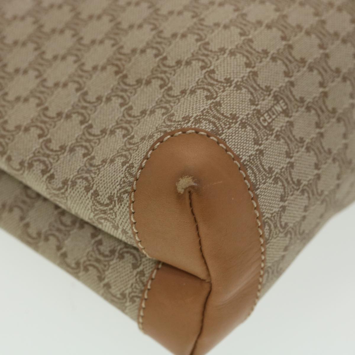 Celine Macadam Canvas Clutch Bag Beige  ac1845