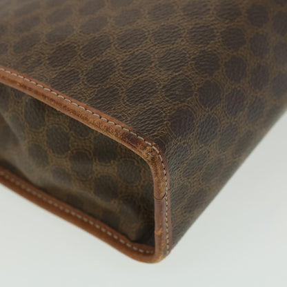 Celine Macadam Canvas Clutch Bag PVC Leather Brown  ac1846