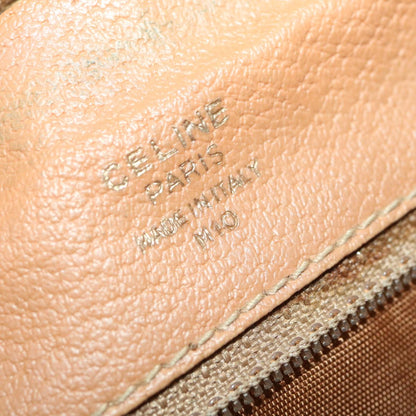 Celine Macadam Canvas Clutch Bag PVC Leather Brown  ac1846
