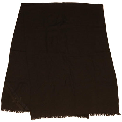 LOUIS VUITTON Scarf Silk Black LV ac1914