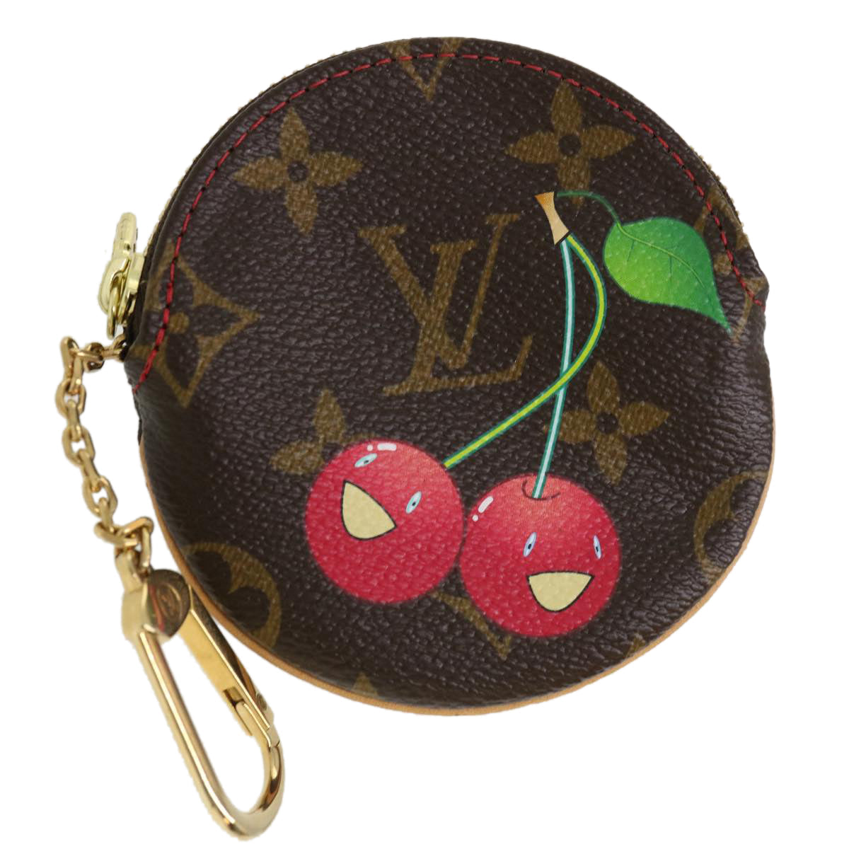 LOUIS VUITTON Monogram Cherry Porte Monnaie Ron Coin Purse M95043 LV ac1922