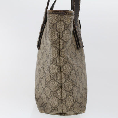 GUCCI GG Canvas Tote Bag PVC Leather Beige 211138  ac1991