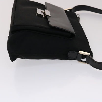 GUCCI Shoulder Bag Nylon Leather Black 00228650504  ac2038