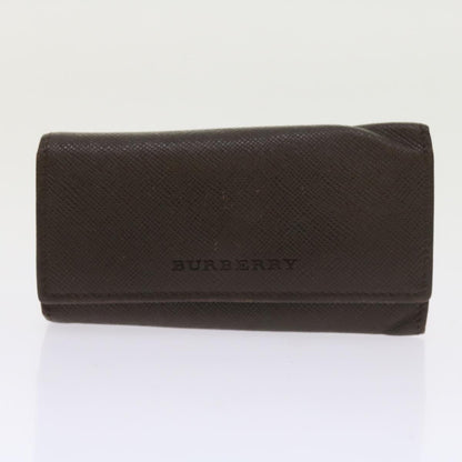 Burberry Nova Check Clutch Key Case Wallet Leather 3Set Black Auth ac2238