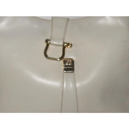 Early, Gucci, Jackie supple off-white colored leather XL hobo style shoulder bag with a gold horse-bit closure and accents, and two settings for the strap's length