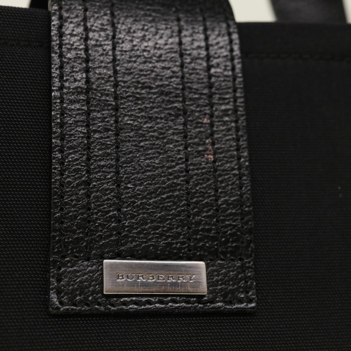 Burberry Hand Bag Nylon Black Auth ac2622
