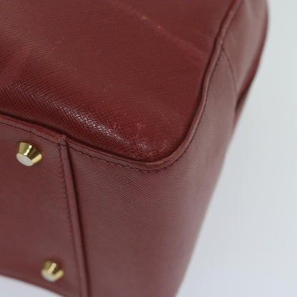 Burberry Shoulder Bag Leather Red Auth ac2696