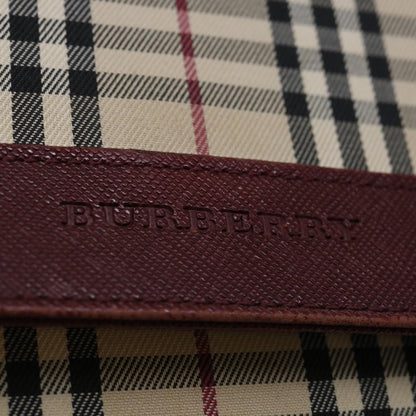 Burberry Nova Check Shoulder Bag Canvas Red Auth ac2926