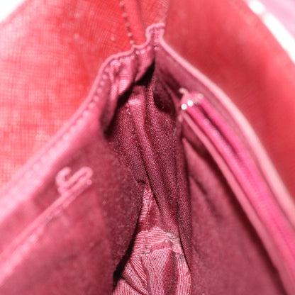 Burberry Nova Check Shoulder Bag Canvas Red Auth ac2926